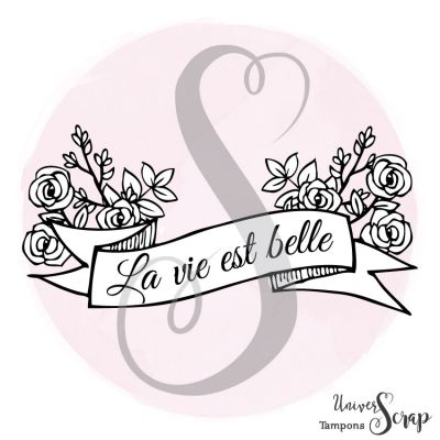 Tampon Ruban la vie est belle