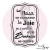 Tampon Etiquette cultiver le bonheur