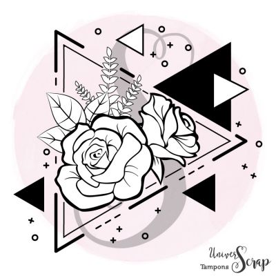 Tampon Triangles de roses modernes