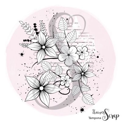 Tampon Fond fleurs grunge