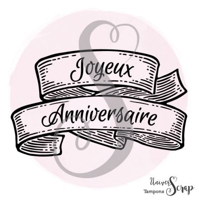 Tampon Ruban Joyeux anniversaire 2