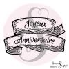 Tampon Ruban Joyeux anniversaire 2