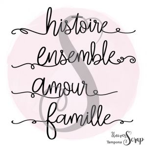 Tampon 4 mots Famille