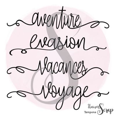 Tampon 4 mots Voyage