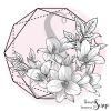 Tampon Héxagone Fleuri