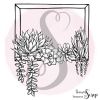 Tampon Cadre rectangle & succulentes