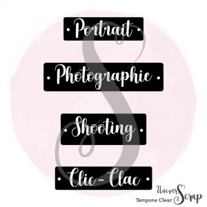 4 Tampons Clear Etiquettes Photographie