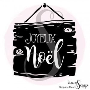 Tampon Clear Panneau Joyeux Noël