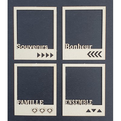 Planche Bois Universcrap Polaroïdes