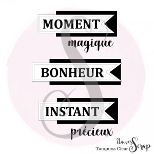 3 Tampons Clear Petites Etiquettes