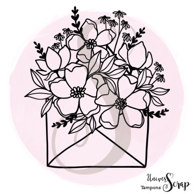 Tampon Enveloppe Fleurie