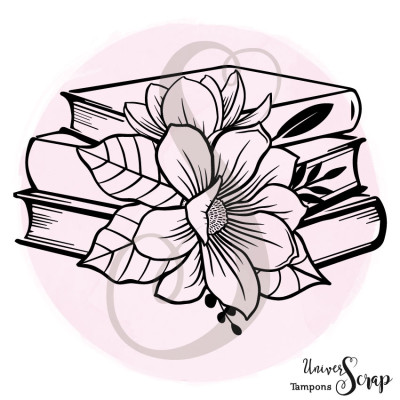 Tampon Livres fleuris