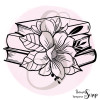 Tampon Livres fleuris