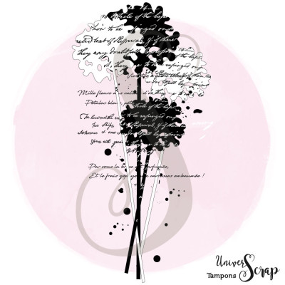 Tampon Double fleurs script