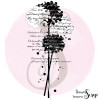 Tampon Double fleurs script