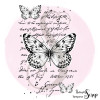 Tampon Papillons fond script