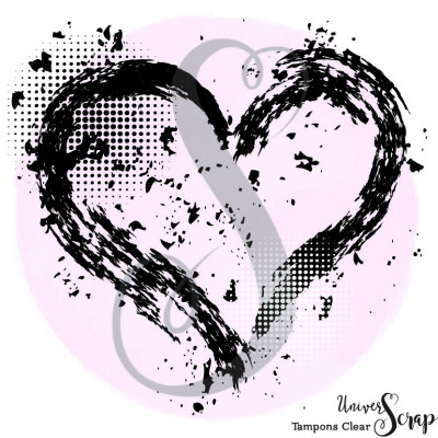Tampon Clear "Coeur Grunge"