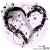 Tampon Clear "Coeur Grunge"