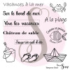 Tampons Clear "Vacances à La Mer"