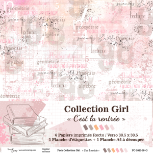 Collection de papiers Girl "C'est la rentrée"