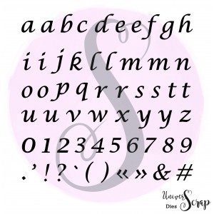 Dies Alphabet script