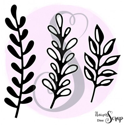 Dies Trio de feuillages modernes