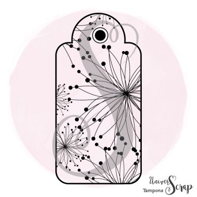 Tampon Tag impimé fleurs