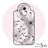 Tampon Tag impimé fleurs