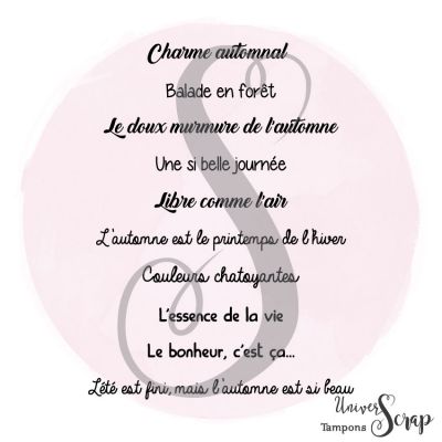 Tampon Mots d'Automne
