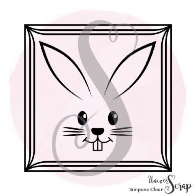 1 Tampon Clear Lapin & cadre