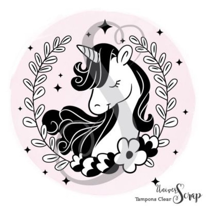 1 Tampon Clear Licorne