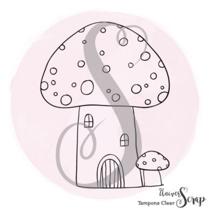 1 Tampon Clear Maison Champignons