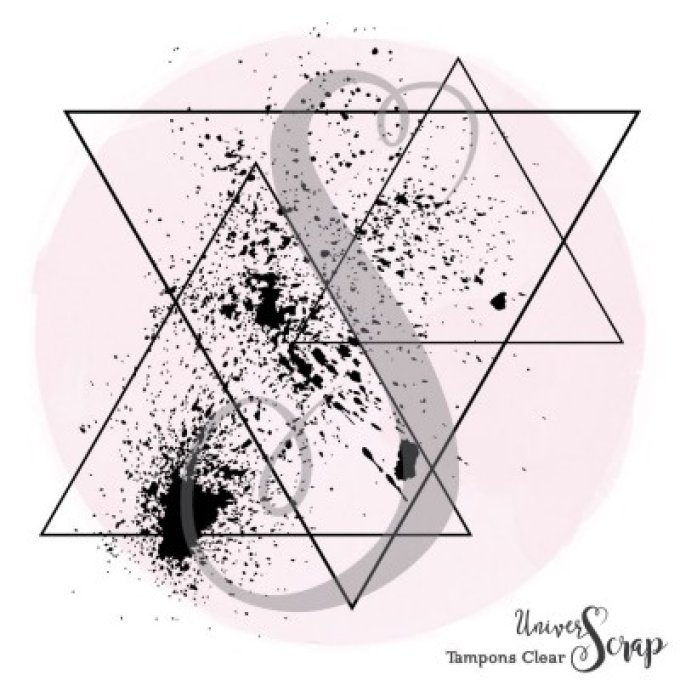 1 Tampon Clear Triangles mouchetés