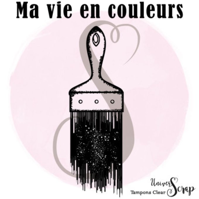 2 Tampons Clears "Le Pinceau en couleurs"