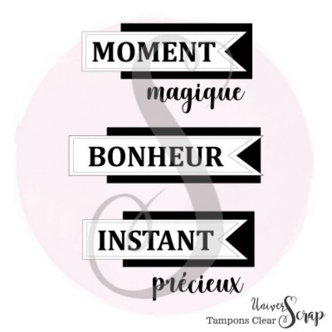 3 Tampons Clear Petites Etiquettes