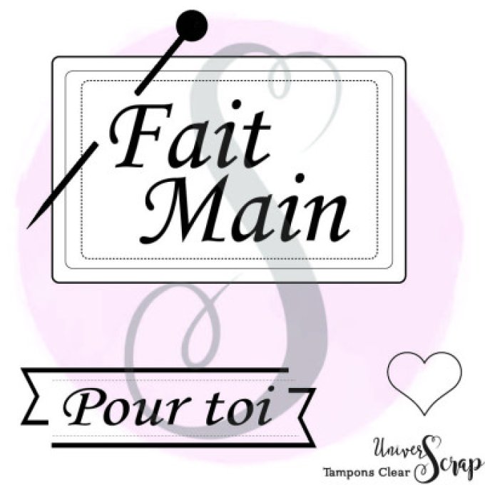 3 Tampons Clears "Fait Main pour Toi"