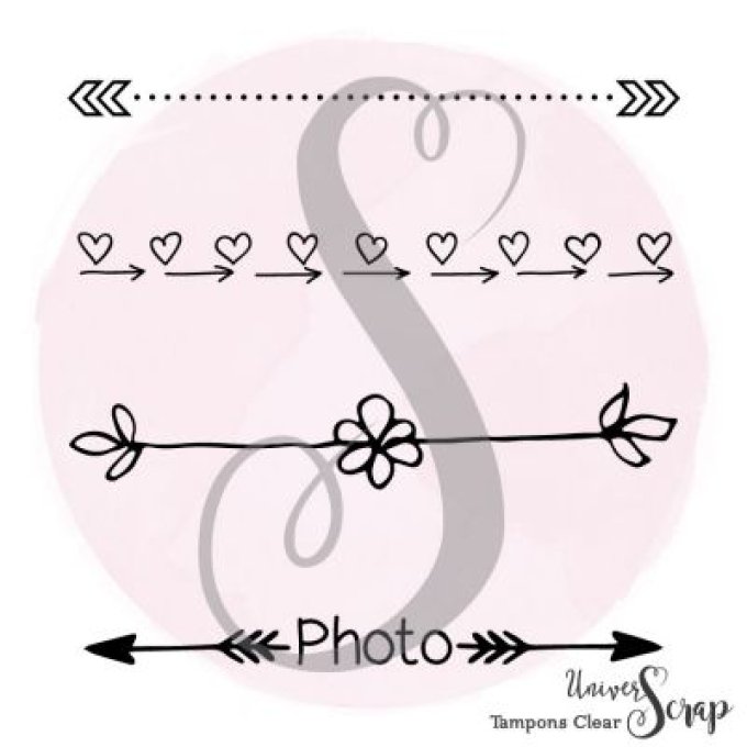 4 Tampons Clear Mini Frises Photo