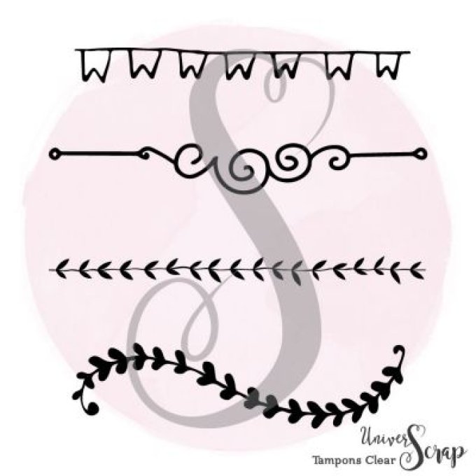 4 Tampons Clear Minis Frises