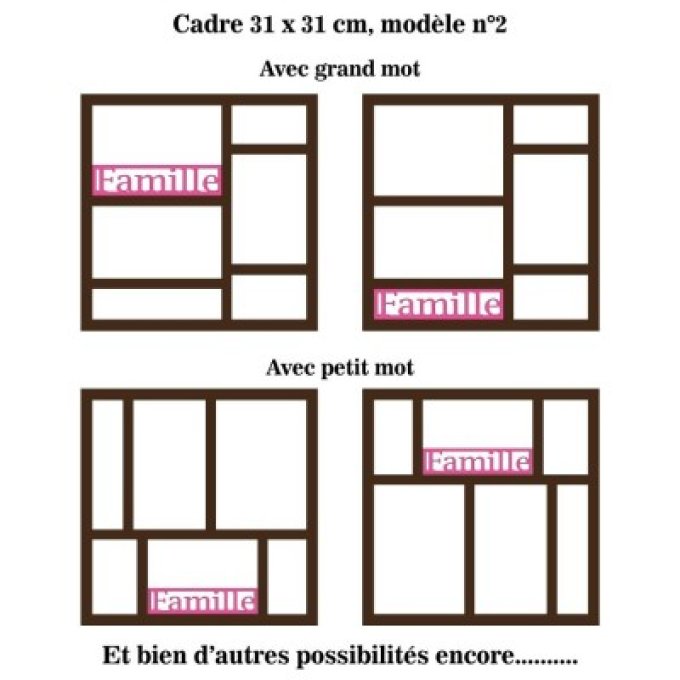 Cadre bois 31 cm N°2