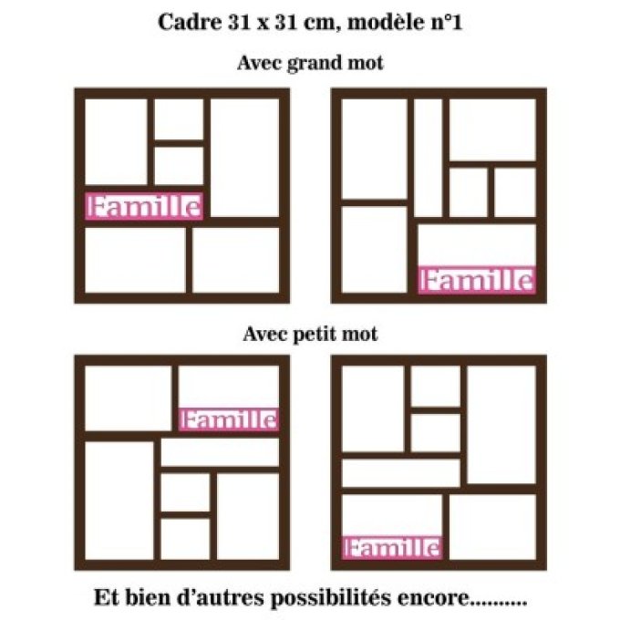Cadre bois 31 cm N°1