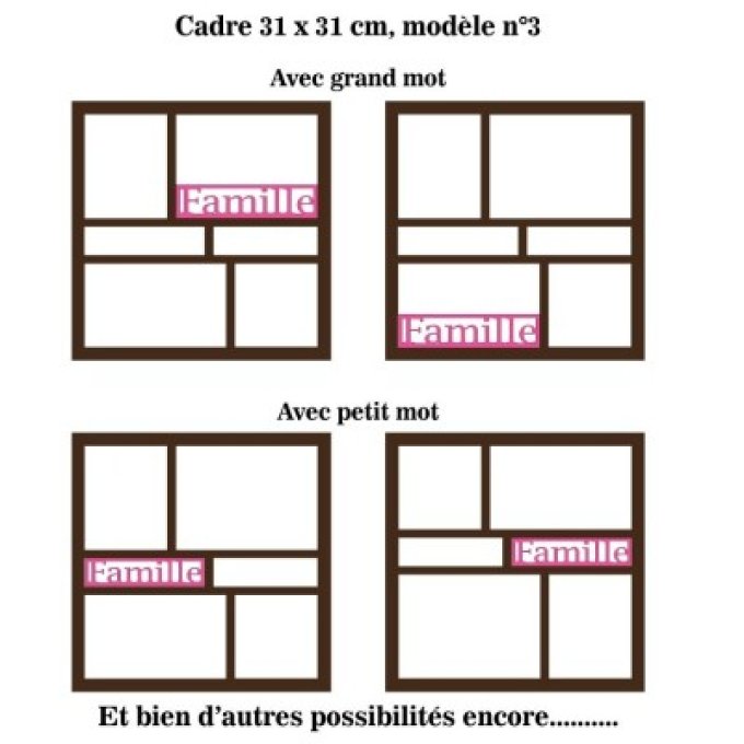 Cadre bois 31 cm N°3