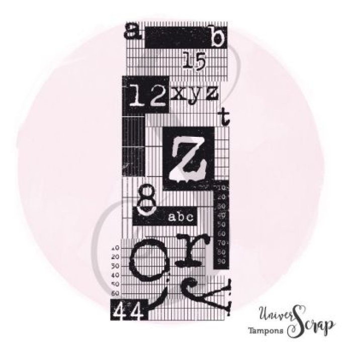 Tampon Chiffres & lettres lignés