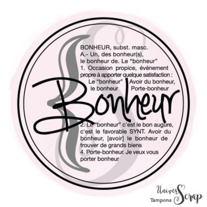 Tampon Définition bonheur