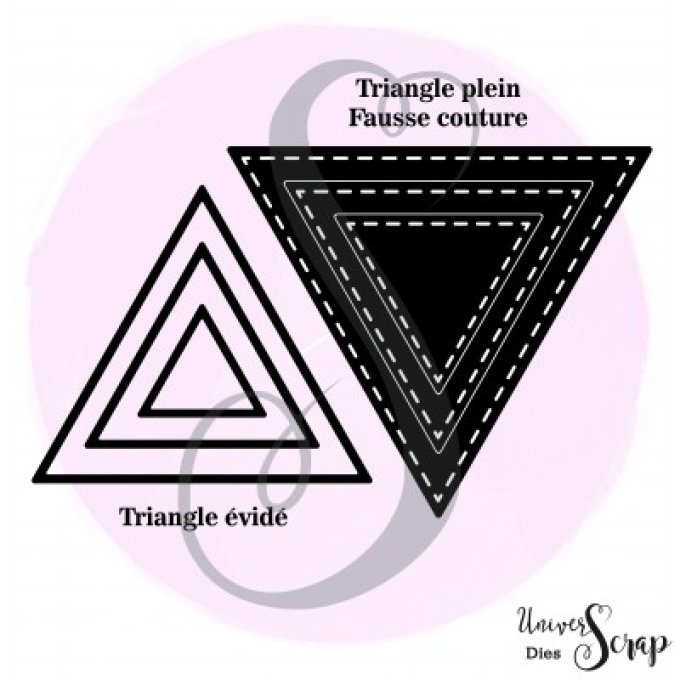 Dies 3 triangles fausse couture & 3 triangles evidés