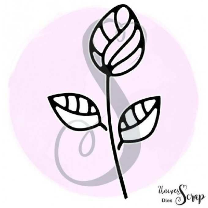Dies Fleur & feuillage stylisés