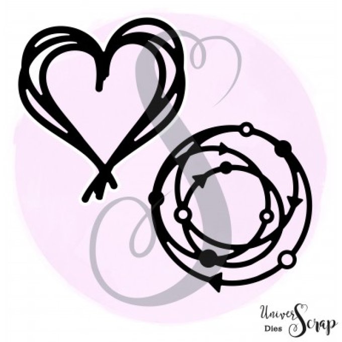 Dies Rond & coeur à main levée