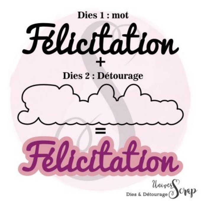 Dies & son détourage Félicitation