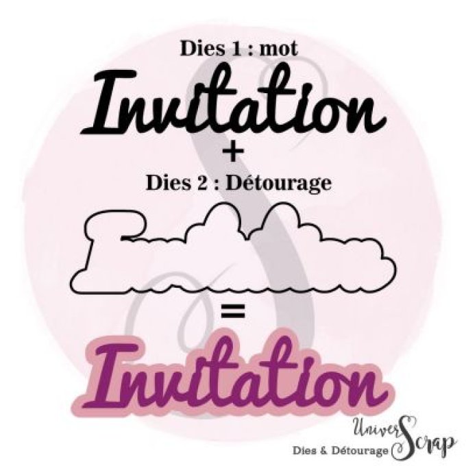 Dies & son détourage Invitation