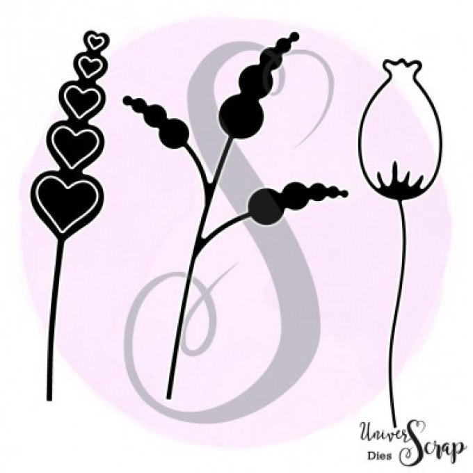 Dies Trio de fleurs modernes
