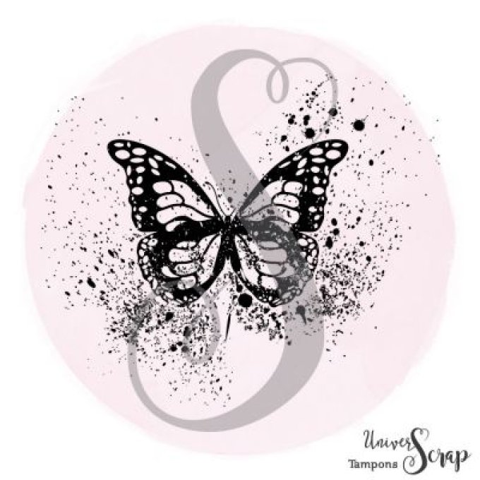 Tampon Papillon grunge